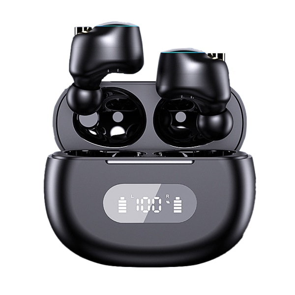 Trådlösa öronsnäckor, Bluetooth 5.2-hörlurar med LED-display, minisnäckor, för löpning, sport och gym