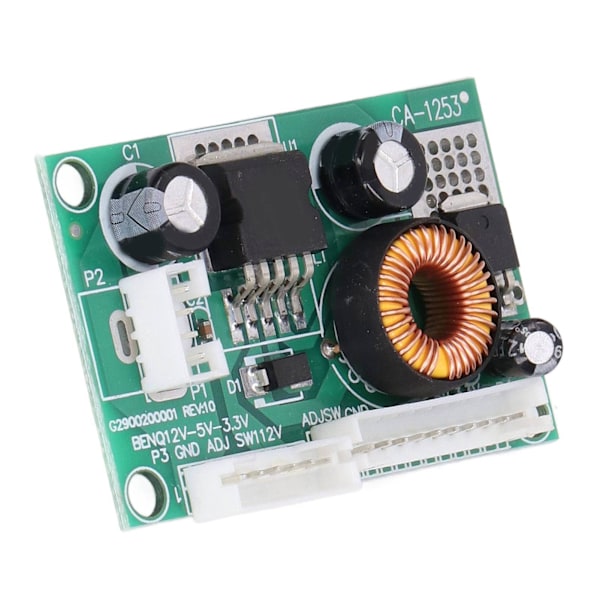 2 st Spänningsomvandlarmodul PCB LCD Strömförsörjningskort med 3 gränssnitt 12V till 5V 3.3V