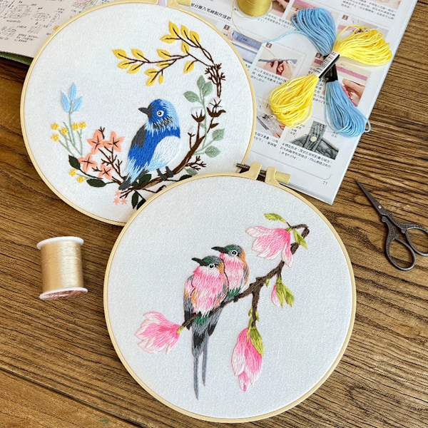 Korsstygnsbroderisatser för Nybörjare, Kardinal Blomdesign Hantverkssatser för Vuxna, Engelsk Instruktion