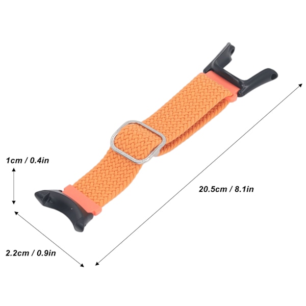 Vävd Nylon Klockarmband Tvättbart Justerbar Storlek Snabbkoppling Klockarmband för Suunto Ambit 1 2 2S 2R 3 Sport 3 Peak Orange