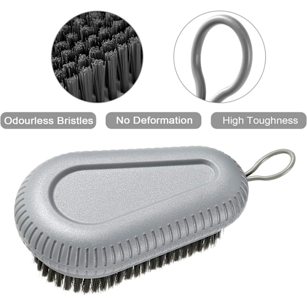 2 stycken skrubbor Multi-Purpose Heavy Duty Scrub Brush Soft Scrubbing Brush Set för tvättkläder skor, badrum, dusch, handfat, golv