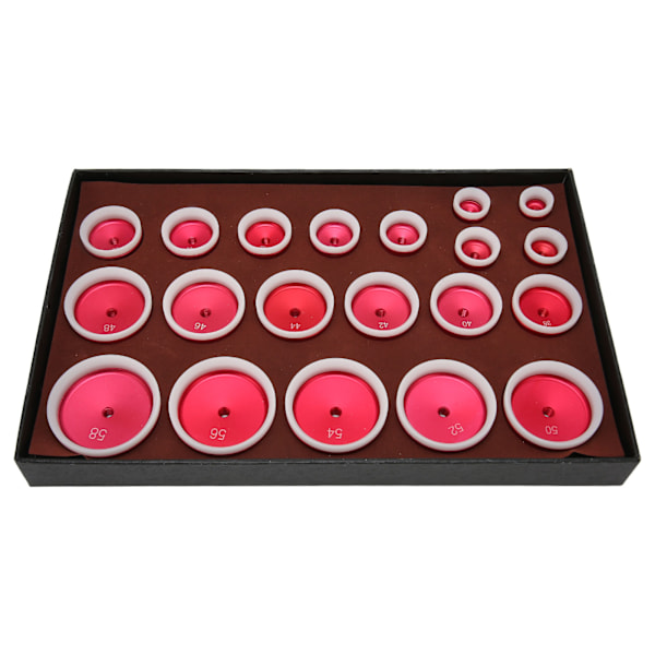 20 ST Watch Case Press Set Aluminiumlegering Bezel Inserts Watch Tool 20 mm till 58 mm för Klockreparation Klockbatteribyte