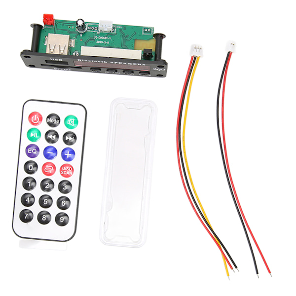 Bluetooth Dekoderkort Stöd USB-Lagringskort FM-Växling MP3 WMA Dekodningsmodul med LED-Display