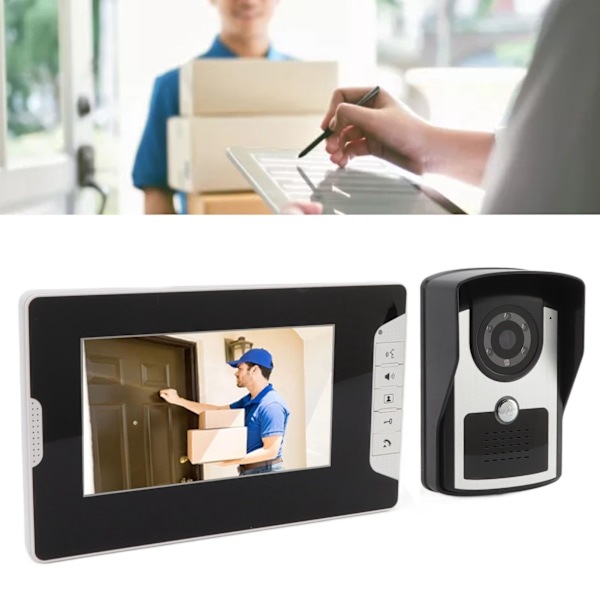 Smart Dörrklocka 16 Ringar Infraröd HD Trådlös Video Intercom Dörrklocka Kamera för Hem 100V‑240V EU-kontakt