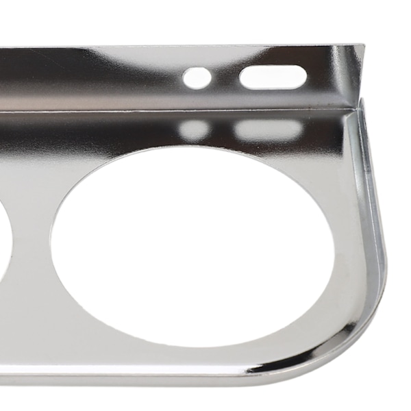 2 Håls Mätarpanel 2‑1/16 Tum 52MM Universal Metall Bilmätare Fäste Instrumentpanel Silver