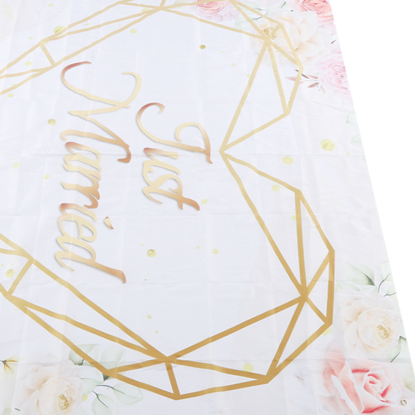 Bröllop Kärlek Bakgrund Polyester Romantisk Snabb Installation Bröllop Hjärta Bakgrund för Bröllop Förlovningsfest Utan Presentförpackning