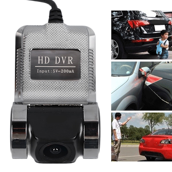 Dubbel Dash Cam för Android System Fram och Bak 1080P Loop-inspelning 170 Graders Vidvinkel USB Dash Kamera