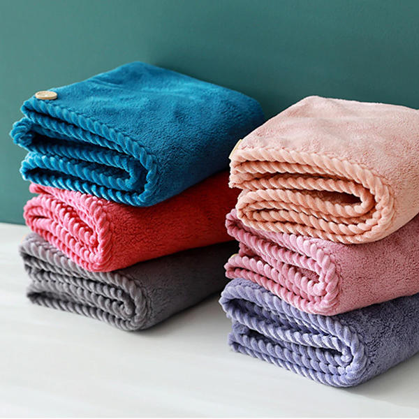 Mikrofiberhårhandduk 1-pack Starkt absorberande Snabbtorkande Mjuk Hårhandduk för kvinnor för tjockt, långt, lockigt vått hår - rött