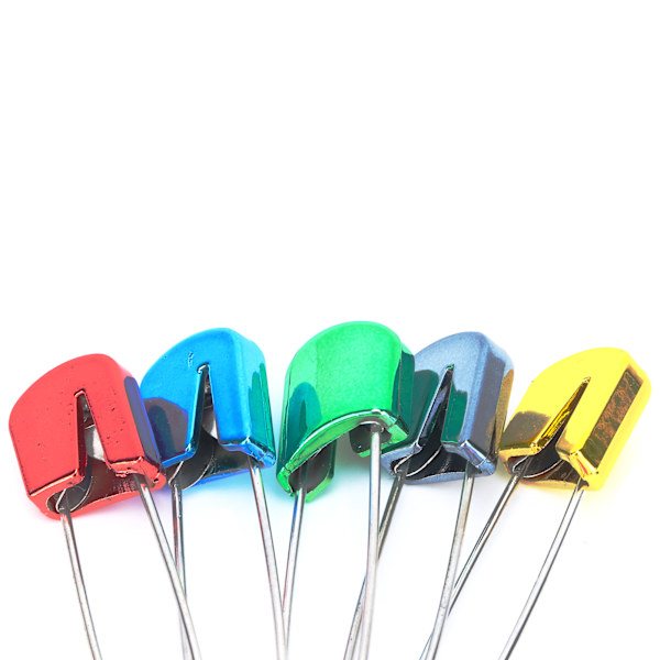 Assorterade färgade blöjnålar Säkerhetslåsande tygblöja Nappy sy stickning tyg nålar (slumpmässig färg) 6st 1#