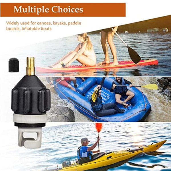 Sup-ventil-adapter, kanot-kajak-pumpventil-adapter, stand up paddling-bräda, uppblåsbara tillbehör, luftkompressor-adaptertillbehör