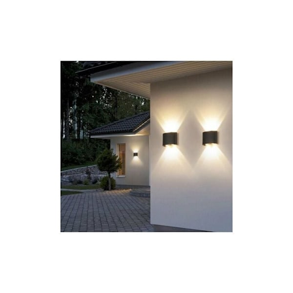 Utomhusbelysning för hus och trädgård, modern design aluminiumlampa med patch-ljuskälla enkel att installera, vattentäta utomhusvägglampor lämpliga för