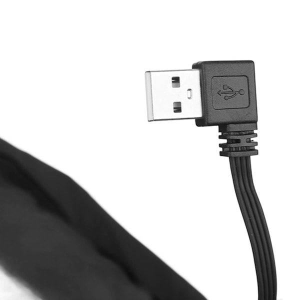 USB Elektrisk Uppvärmd Väst 3 Nivåer Smart Kolfiber Uppvärmningsrock för Män och Kvinnor Svart M