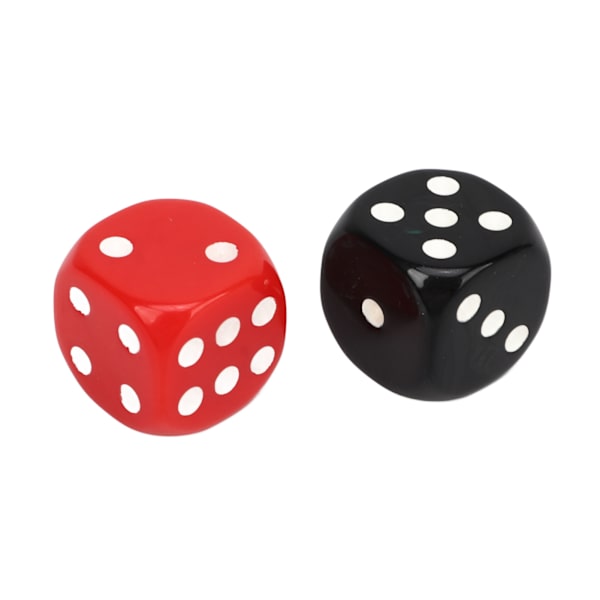 20PCS 6-sidig tärningsspel set säkert vattentätt svart rött bordsspel tärning för klubb bar fest