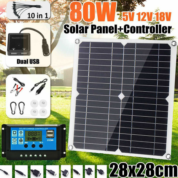 12W 18V Solar Panel Batteriladdare Kit Monokristallin laddning
