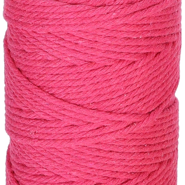 Naturlig bomullsrep Macrame-sladd enkelsträng stickgarn hantverk DIY 3mm 100meter