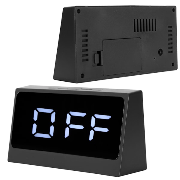 Enkel Design Röststyrd Väckarklocka, Stor Display Digital Klocka med 11RGB Färgglada Visningslägen, Batteribackup för Oavbruten Drift