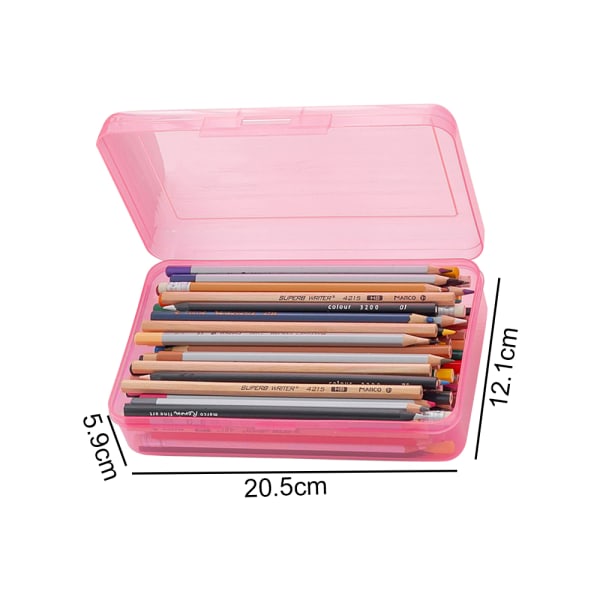 Pennlåda i färgad plast, pennaskar med stor kapacitet för barn
