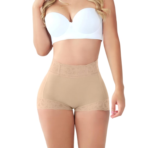 Kvinnors hög midja Höftlyft Mage Kontrollbyxor Kroppsformande Shapewear Underkläder Skin S