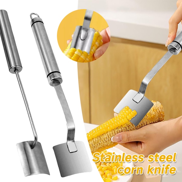 Långt handtag rostfritt majsstrippningsverktyg - 304 rostfritt stål, ergonomisk design B
