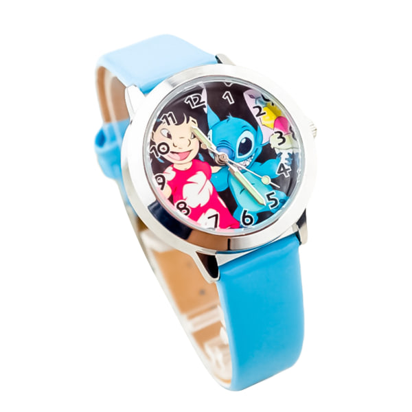 Barn Lilo & Stitch Klockor Luminous Quartz Armbandsur Barn Pojkar Flickor Watch Blue