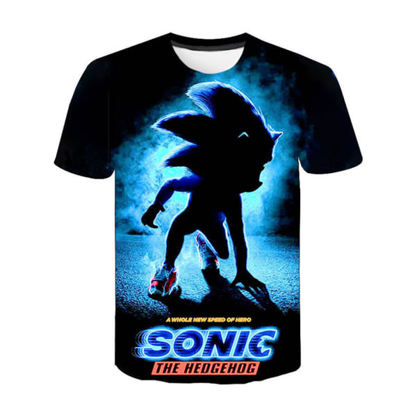 Sonic The Hedgehog T-shirt för pojkar, barn, kortärmade toppar B 140cm