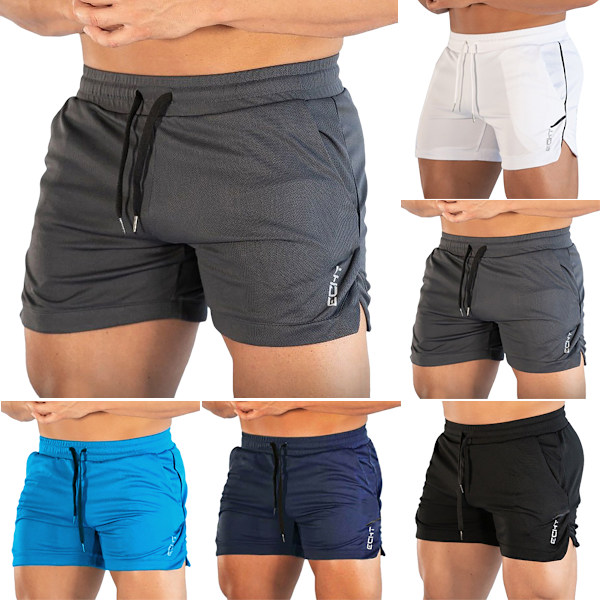 Herr Sports Fitness Shorts Träning Löpning Jogging Träning Gym Hotpant Byxor Light blue XL