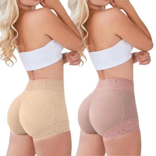 Kvinnors hög midja Höftlyft Mage Kontrollbyxor Kroppsformande Shapewear Underkläder Skin M