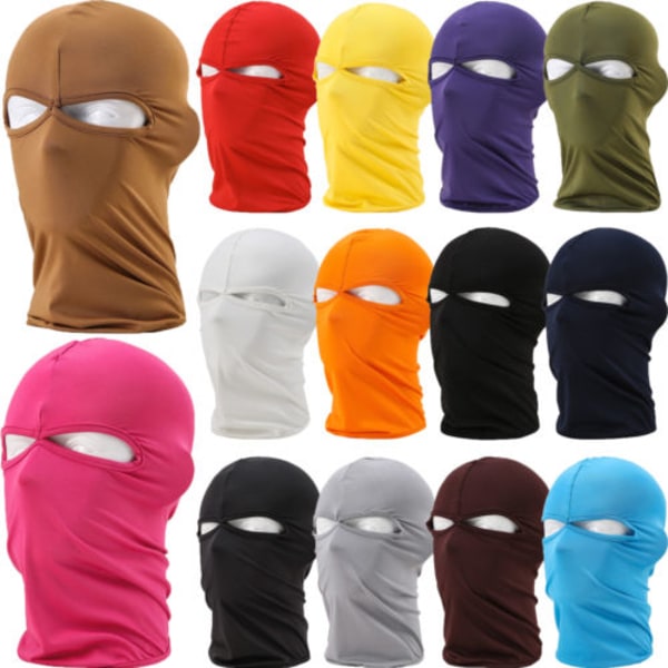 Balaclava Mask 2 Hål Skidmask Full Ansiktsmask Halsvärmare Motorcykel Hjälm Rose Red