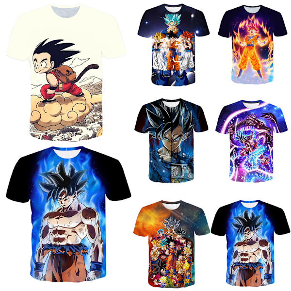 Dragon Ball Pojkar T-shirt Tecknade Toppar Tee Barn Pojkar Flickor T-shirts Barnkläder Sommar Kortärmad #1 110cm