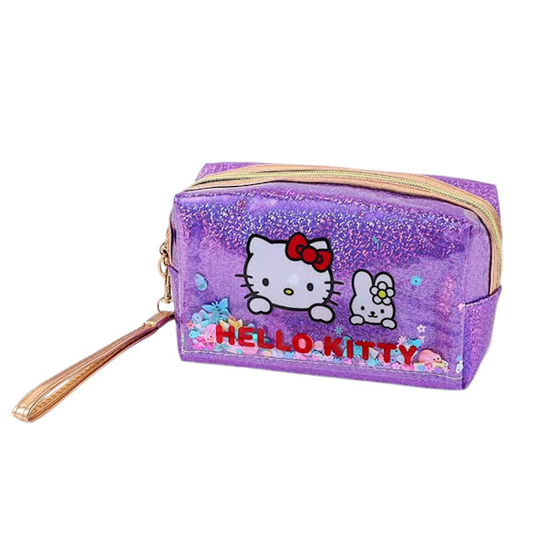 Katie Cat Resväska Toalettväska, Lätt Stor Resväska för Kvinnor, Kosmetisk Makeup Väska Organizer Purple