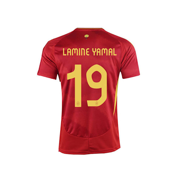 2024 Spanien Hemma Tröja NO.19 LAMINE YAMAL Vuxen Herr Fotbollströja L