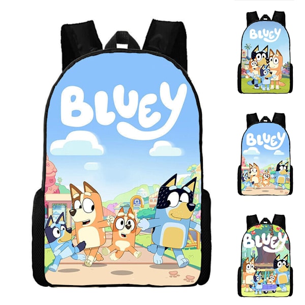 Barnryggsäck Populär Bluey Ryggsäck Student Skola Axelväska Resväska #2