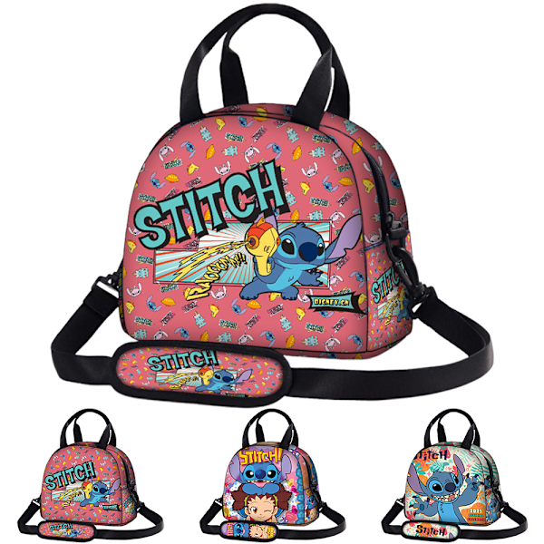 Barn Flickor Pojkar Lilo & Stitch Isolerad Lunchväska För Picknick Skolans Förvaringspaket #2