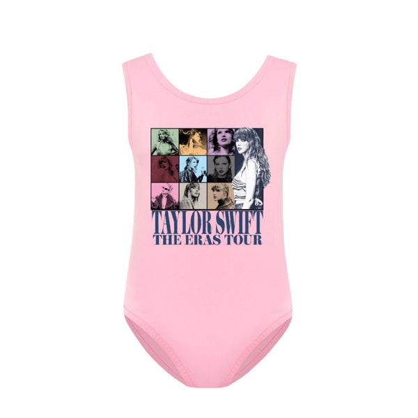 Barn Flickor Taylor Swiftie Badkläder Strandkläder Baddräkt Simdräkt 7-14 år Pink 140cm