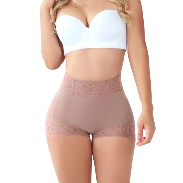 Kvinnors hög midja Höftlyft Mage Kontrollbyxor Kroppsformande Shapewear Underkläder Purple XL