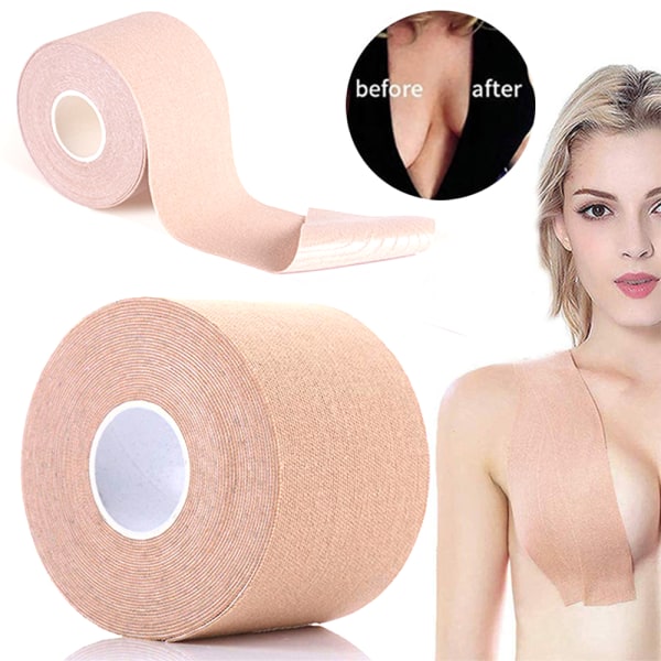 Kvinnor Push Up Boob Tape Osynlig bröstlyftstångsdekal Vattentät, svettsäker