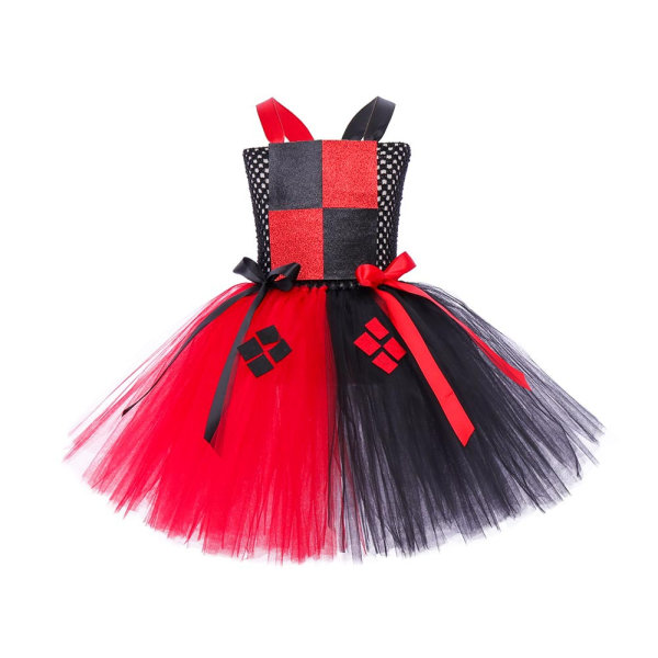 Skarva Gaze Kjol Clown Cosplay Halloween Party Tutu Klänning 90cm