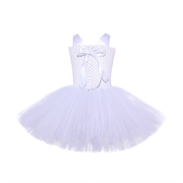 Vit Snögubbe Tutu Klänning Prinsessklänningar Barn Flickor 90CM