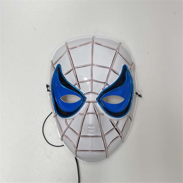 Halloween Clown Led Mask I Mörkret Skräck Mask Glödande Mask white
