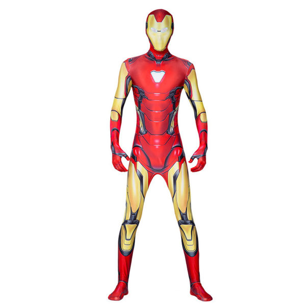 Kids Marvel Avengers Iron Man Cosplay Party Kostym Jumpsuit+ set 130cm