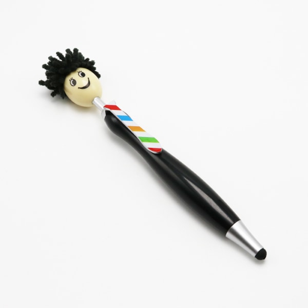3-i-1 Stylus Pen Mopp Head Pen Skärmrengöring Stylus Pennor black