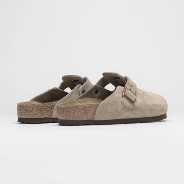 Birkenstock Boston Suede Mjuka Fotbäddsskor Unisex Halkskydd Casual Skor Sand Color 38
