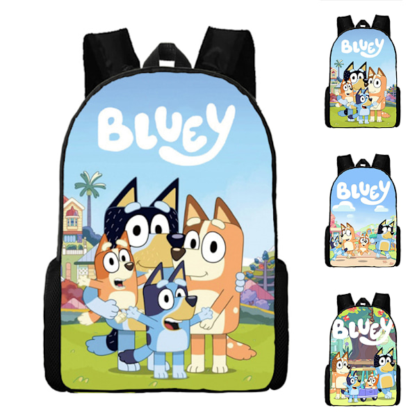 Barnryggsäck Populär Bluey Ryggsäck Student Skola Axelväska Resväska #2