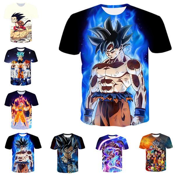 Dragon Ball Pojkar T-shirt Tecknade Toppar Tee Barn Pojkar Flickor T-shirts Barnkläder Sommar Kortärmad #7 110cm
