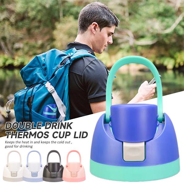 Ersättningslock Kompatibel med Owala Freesip : 1 st lock med en knapp Vattenflaska Topplock  Inget vattenläckage(Exklusive vattenkoppar) Light Blue
