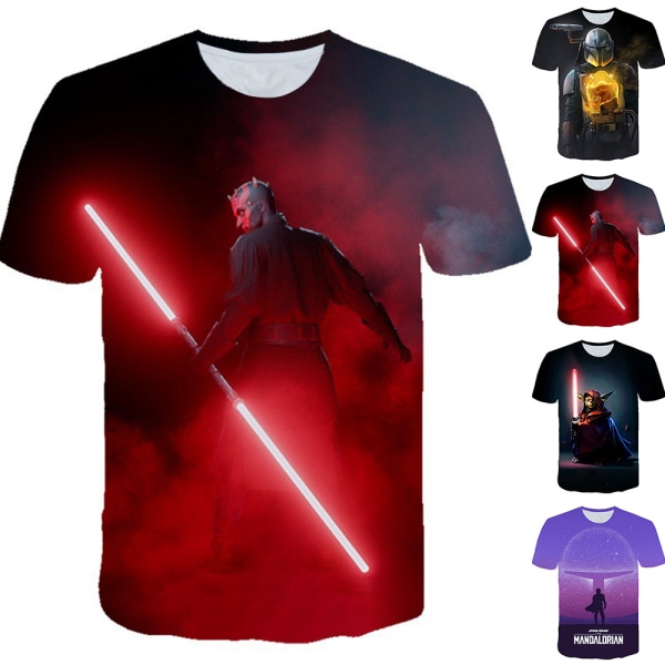 Star Wars The Mandalorian T-shirt Kids Boy Summer T-shirt C 130cm