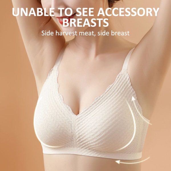 Dam Sömlös Underkläder Bekväm BH Shapewear Sport Croppade Toppar Underkläder White XL