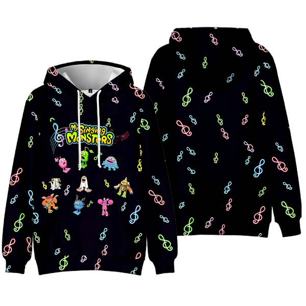 Barn 3D My Singing Monsters Hoodie Tröja Långärmad Jacka D 140cm