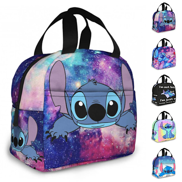 Barn Flickor Pojkar Lilo & Stitch Isolerad Lunchväska För Picknick Skola Picknicklåda Förvaringspaket #2