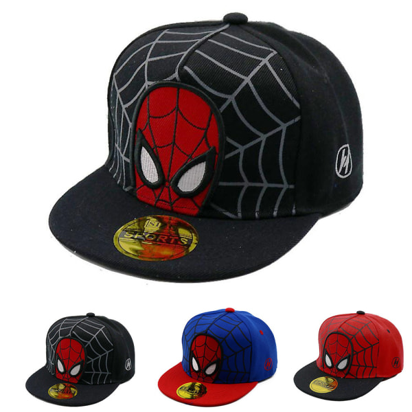 Barn Pojkar Spiderman Snapback basebollkeps Cap hattar Black